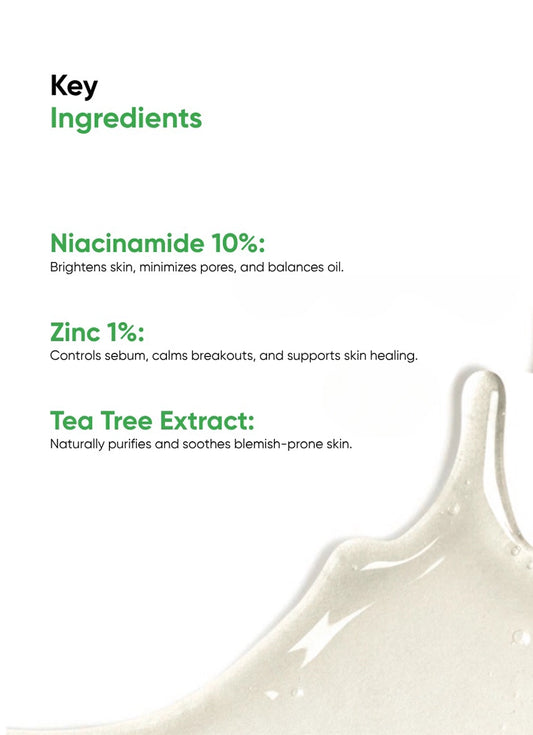 Joyful Radiance - Niacinamide 10%, Zinc 1%, Tea Tree Extract - 30ml