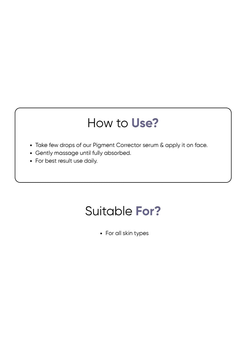 Pigment Corrector - Azelaic Acid 1%, Salicylic Acid 0.2%, Papaya Extract - 30ml