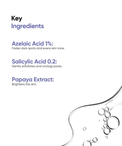 Pigment Corrector - Azelaic Acid 1%, Salicylic Acid 0.2%, Papaya Extract - 30ml