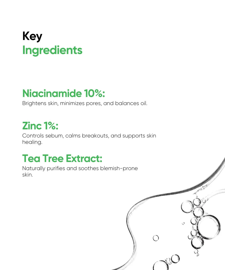 Joyful Radiance - Niacinamide 10%, Zinc 1%, Tea Tree Extract - 30ml