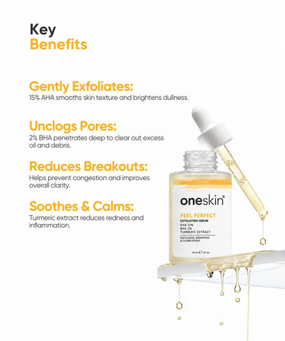 Peel Perfect AHA 15% + BHA 2%, Turmeric Extract - 30ml
