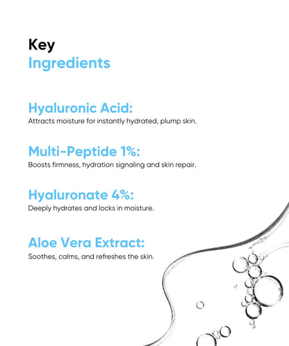 Moisture Magnet - Hyaluronic Acid 4%, Multi Peptide 1%, Aloe Vera Extract - 30ml