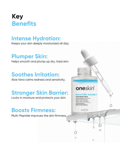 Moisture Magnet - Hyaluronic Acid 4%, Multi Peptide 1%, Aloe Vera Extract - 30ml