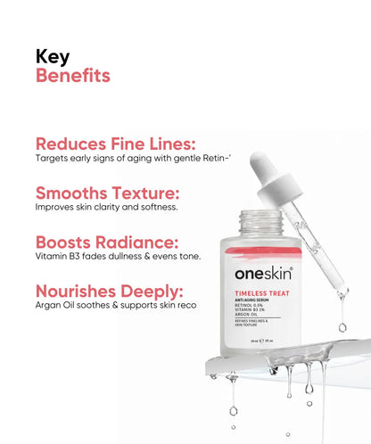 Timeless Treat - Retinol 0.5%, Vitamin B3 2%, Argan Oil - 30ml