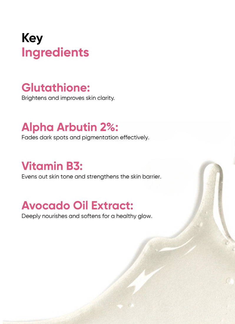 Glow Getter - Glutathione Alpha Arbutin 2%, Vitamin B3, Avocado Oil Extract - 30ml