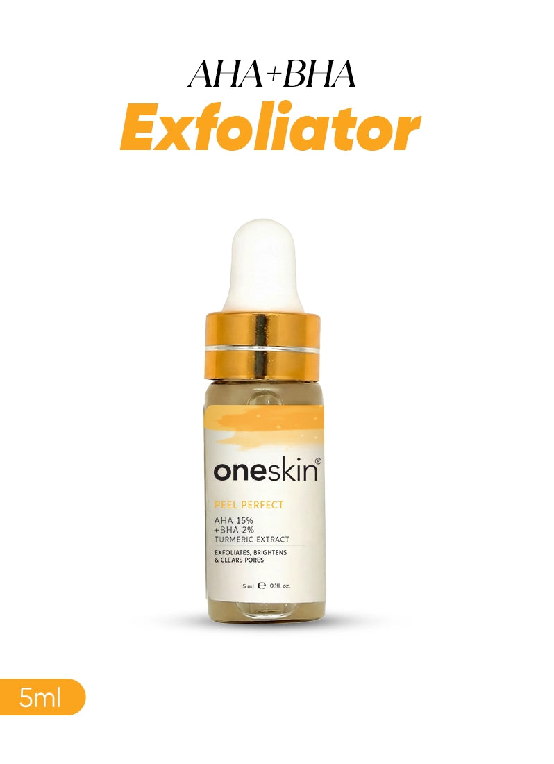 Peel Perfect AHA 15% + BHA 2%, Turmeric Extract - 5ml - Travel Size