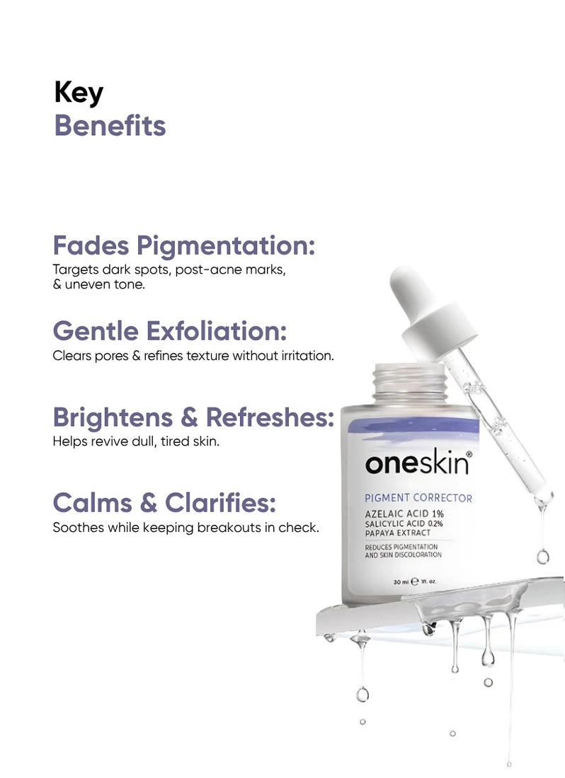 Pigment Corrector - Azelaic Acid 1%, Salicylic Acid 0.2%, Papaya Extract - 30ml