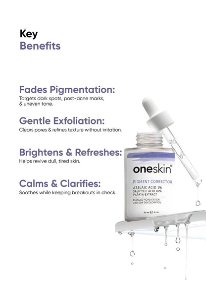 Pigment Corrector - Azelaic Acid 1%, Salicylic Acid 0.2%, Papaya Extract - 30ml