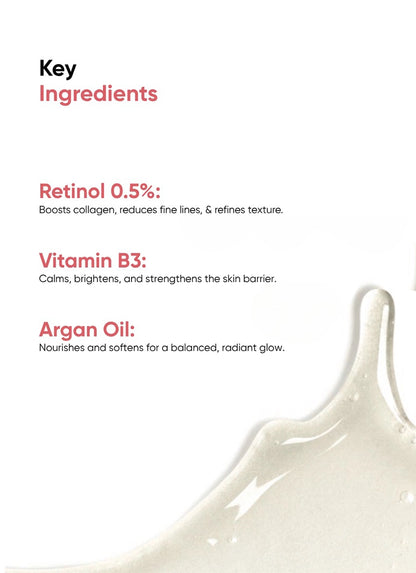 Timeless Treat - Retinol 0.5%, Vitamin B3 2%, Argan Oil - 30ml